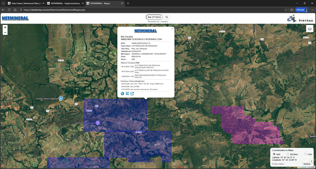 Tela 3 do Netmineral