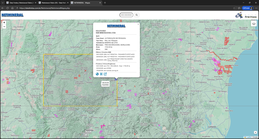 Tela 7 do Netmineral